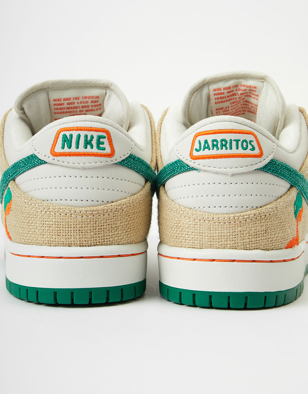 Nike SB 'Jarritos' Dunk Low Pro QS Skate Shoes - Phantom/Safety Orange-Malachite