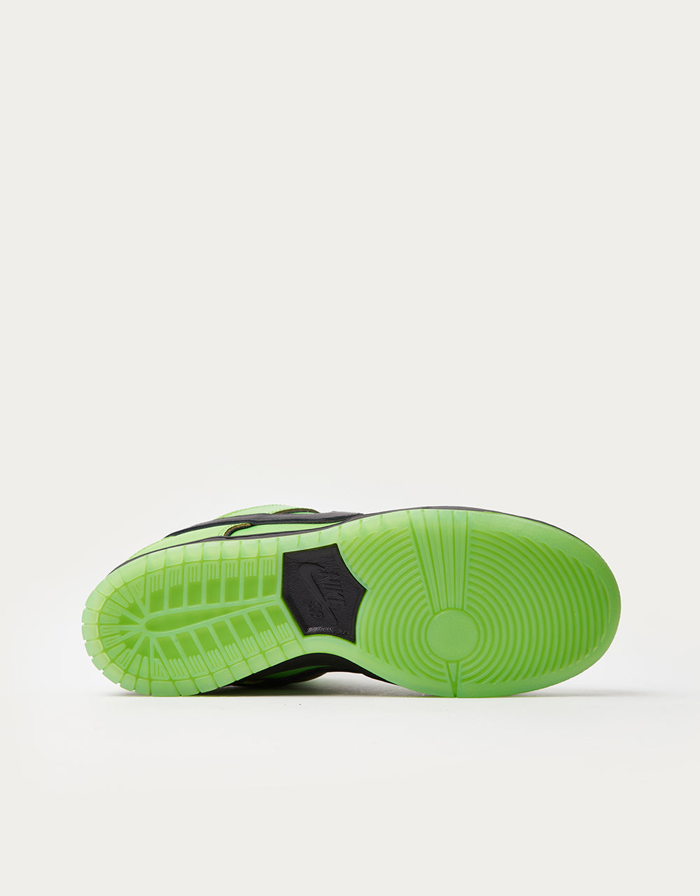Nike SB x Powerpuff Girls 'Buttercup' Dunk Low Pro QS Skate Shoes - Mean Green/Black-Lotus Pink