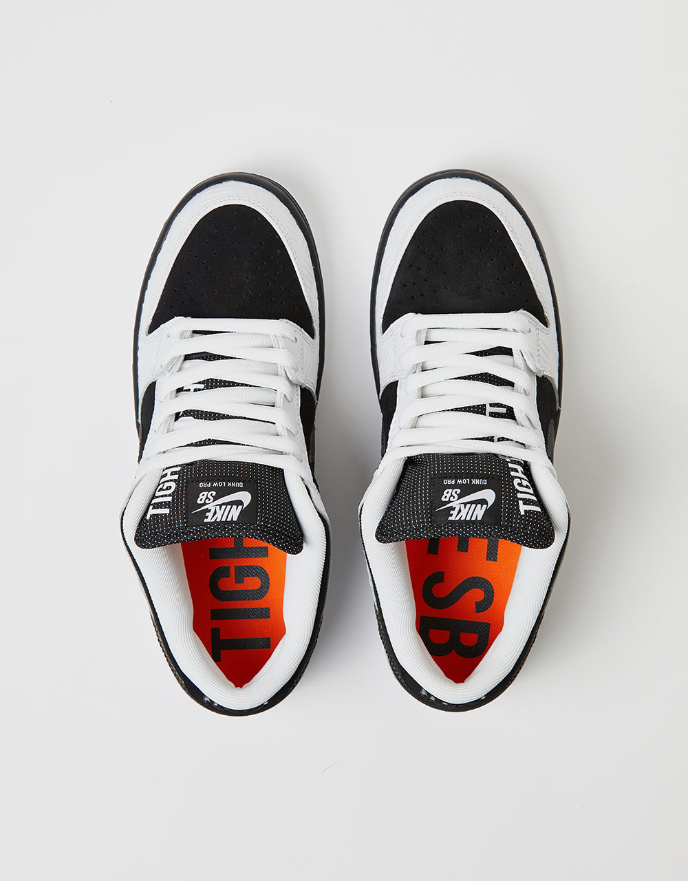 Nike SB 'Tightbooth' Dunk Low QS Skate Shoes - White/Black-Safety Orange