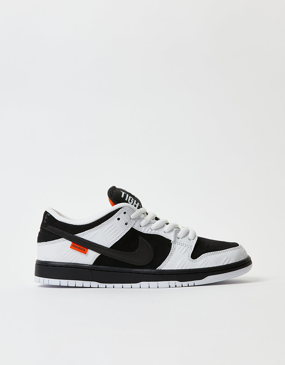 Nike SB 'Tightbooth' Dunk Low QS Skate Shoes - White/Black-Safety