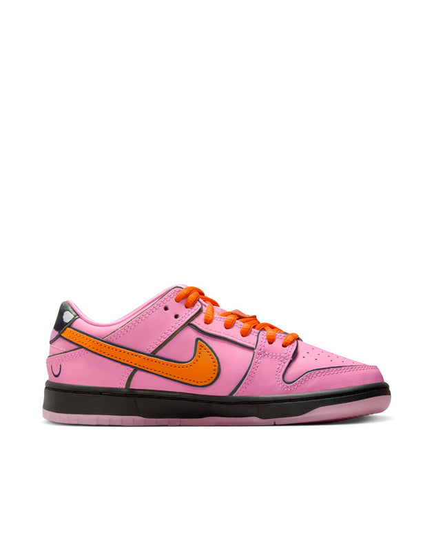 Nike SB x Powerpuff Girls 'Blossom' Dunk Low Pro QS PS Skate Shoes - Lotus Pink/Magma Orange-Orange