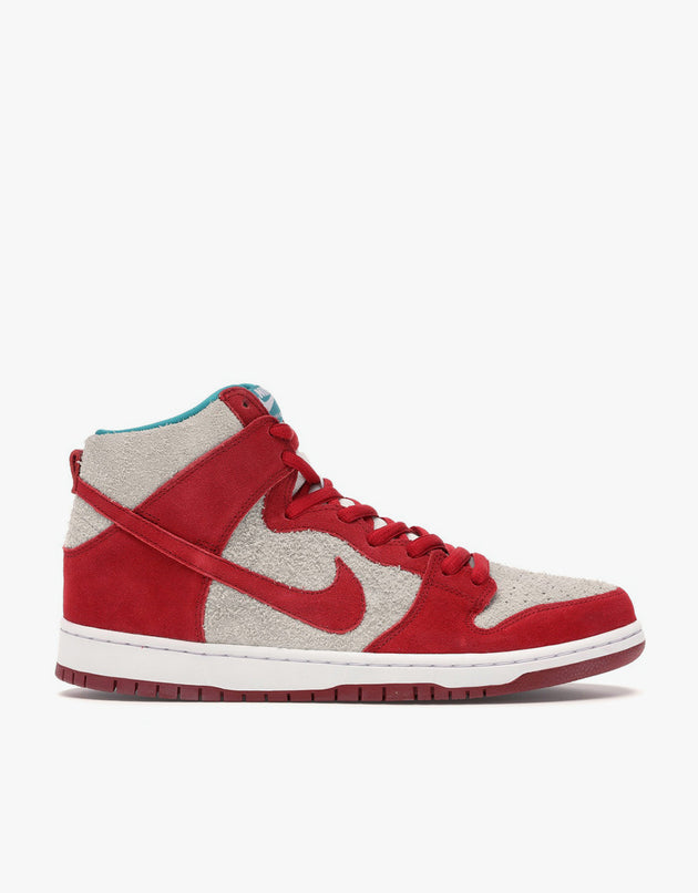 Nike SB Dunk High Pro Skate Shoes - Gym Red/Gym Red/White