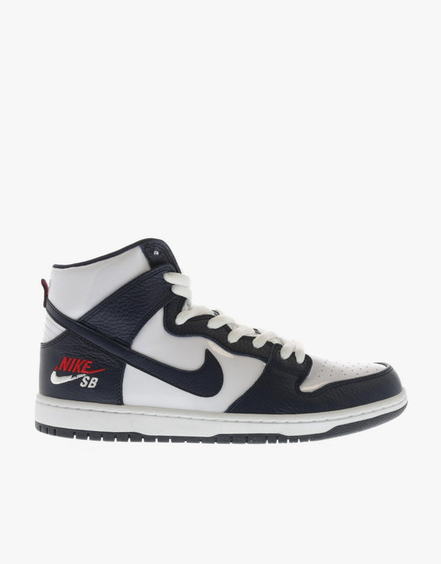 Nike SB Zoom Dunk High Pro Skate Shoes - Obsidian/Obsidian-White-Red