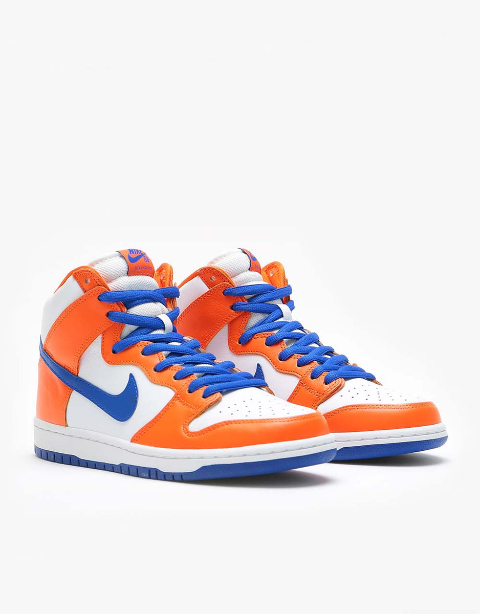Nike SB Dunk High 'Supa' QS Skate Shoes Safety Orange/Hyper Blue