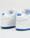 Nike SB Dunk Low Pro Premium Skate Shoes - White/White-Game Royal