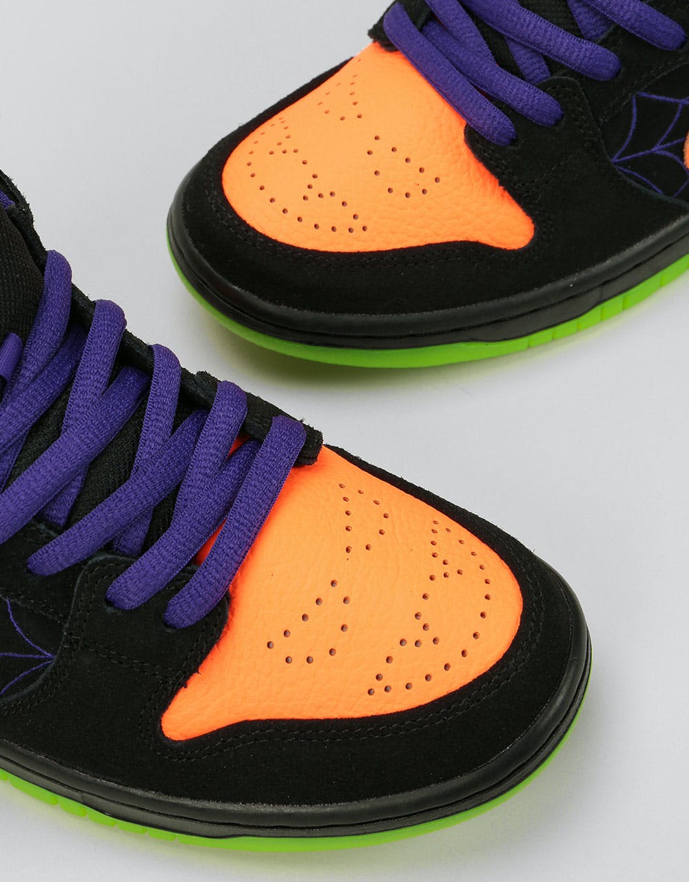 Nike SB Dunk Low Pro Skate Shoes - Black/Total Orange-Court Purple-Volt