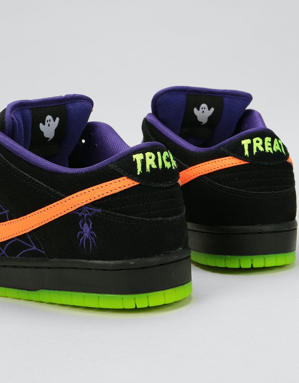 Nike SB Dunk Low Pro Skate Shoes - Black/Total Orange-Court Purple-Volt