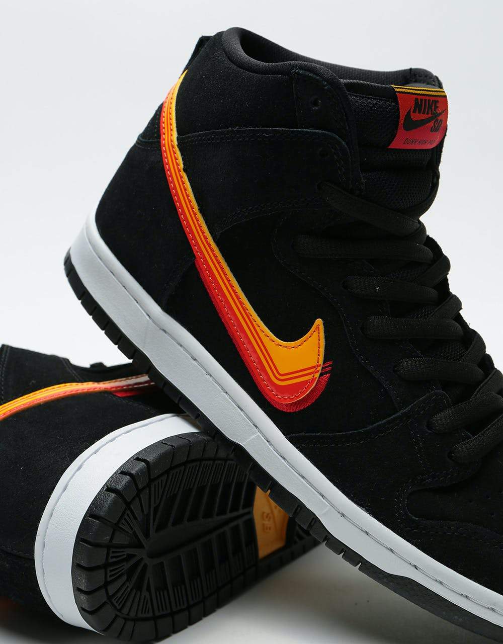 Nike SB Dunk High Pro Skate Shoes - Black/University Gold-Team Orange