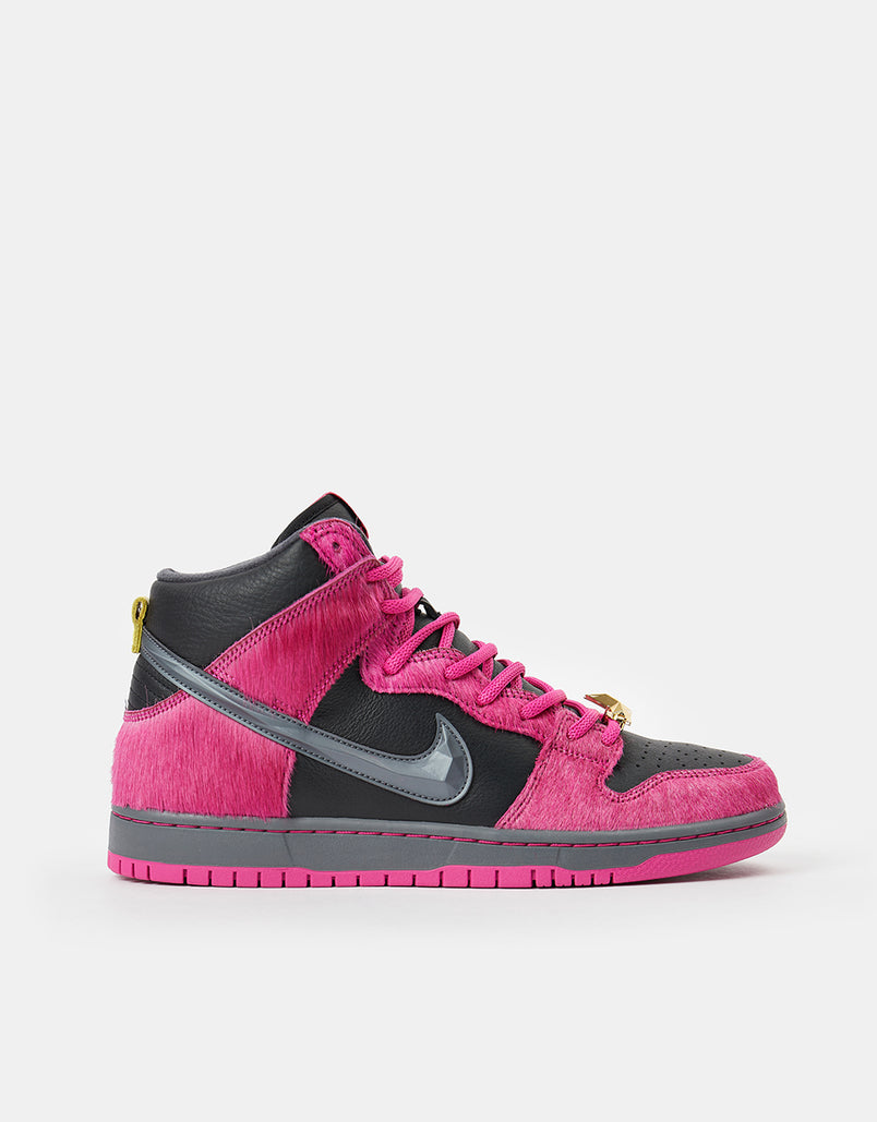 Nike SB 'Run the Jewels' Dunk High QS Skate Shoes - Active Pink