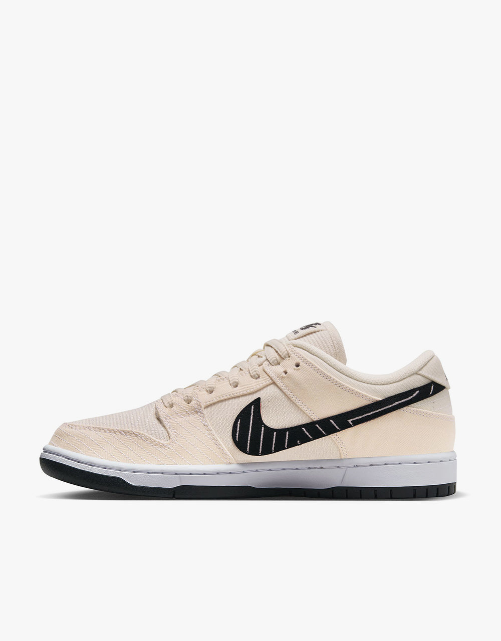 Nike SB 'Albino & Preto' Dunk Low Pro QS Skate Shoes - Fossil/Black-Sail