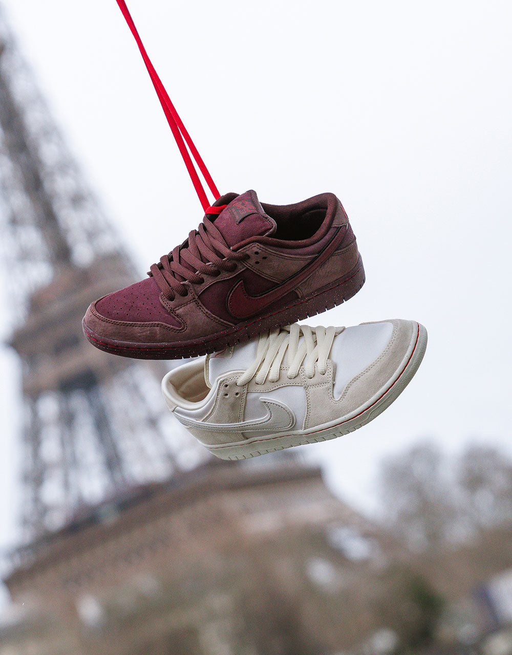 Nike SB 'City of Love' Dunk Low Premium Skate Shoes - Coconut Milk/Lt  Bone-Phantom-Univ Red-Sail