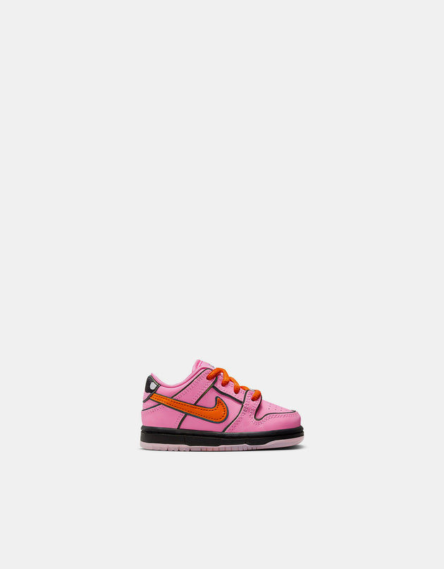 Nike SB x Powerpuff Girls 'Blossom' Dunk Low Pro QS TD Skate Shoes - Lotus Pink/Magma Orange-Orange