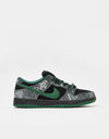 Nike SB 'There' Dunk Low QS Skate Shoes - Black/Gorge Green-Summit White