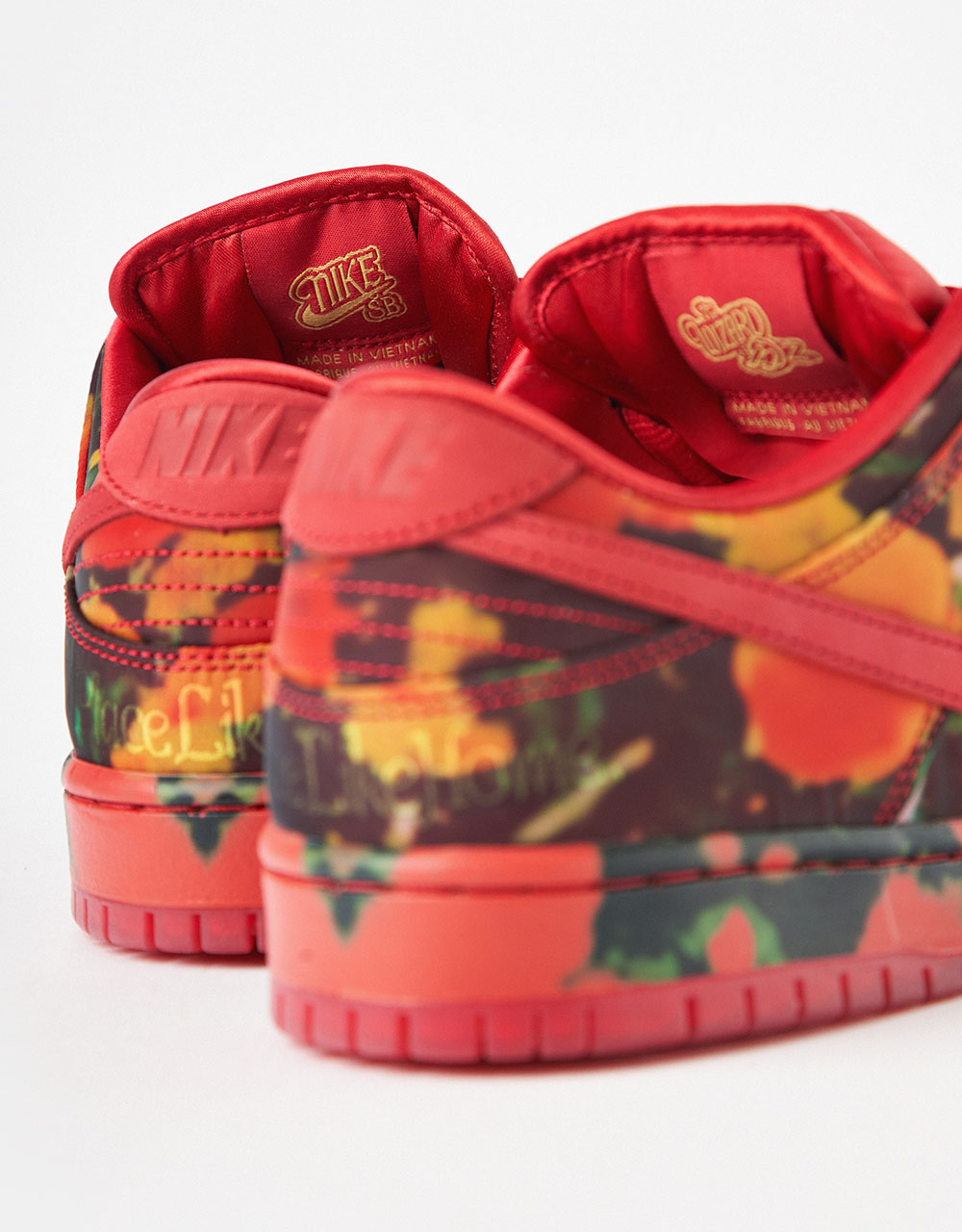 Nike SB 'Wizard of Oz' Dunk Low Pro QS Skate Shoes - Gym Red/University Red-Multi-Color