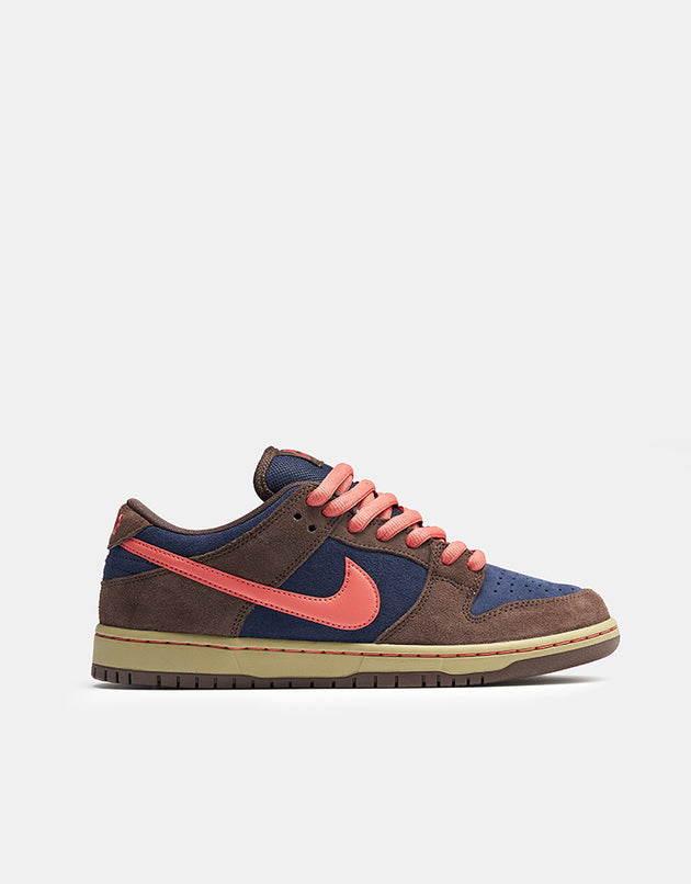 Nike SB Dunk Low Pro Skate Shoes - Baroque Brown/Adobe-Midnight Navy