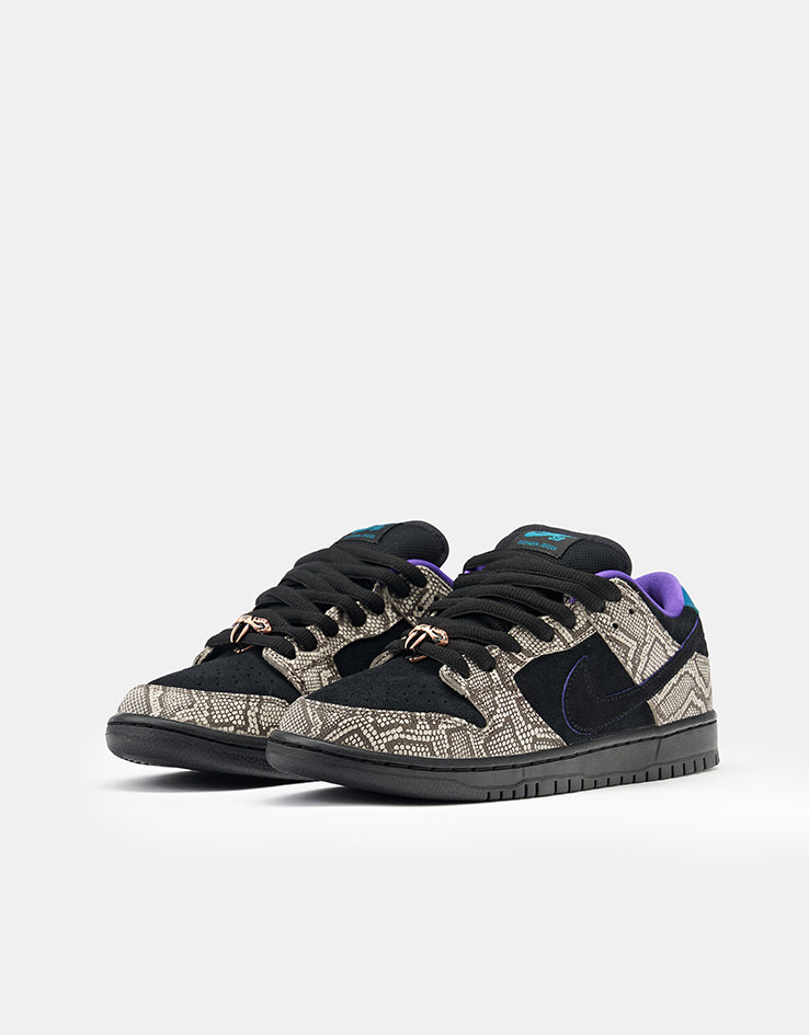 Nike SB 'Dashawn Jordan' Dunk Low Pro Skate Shoes - String/Black-Bright Spruce-Fierce Purple