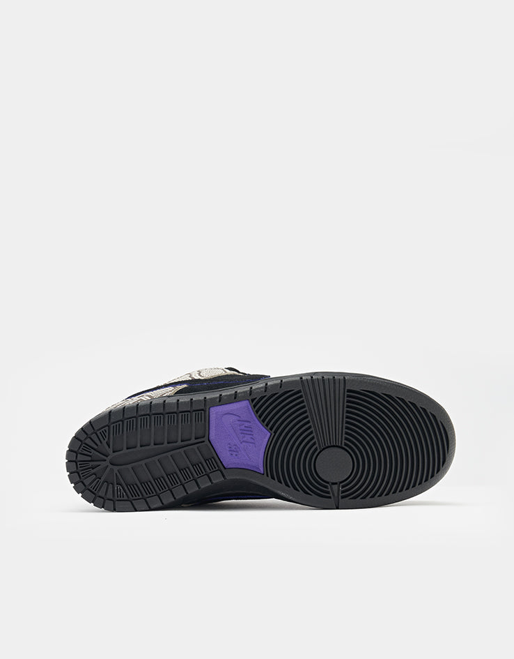 Nike SB 'Dashawn Jordan' Dunk Low Pro Skate Shoes - String/Black-Bright Spruce-Fierce Purple