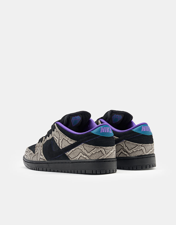 Nike SB 'Dashawn Jordan' Dunk Low Pro Skate Shoes - String/Black-Bright Spruce-Fierce Purple