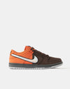 Nike SB 'Muni Pass' Dunk Low Pro Skate Shoes - Safety Orange/Wolf Grey-Baroque Brown