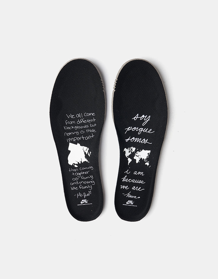 Nike SB 'Bronx Girls' Dunk Low Pro QS Skate Shoes - Black/White-Challenge Red-Total Orange