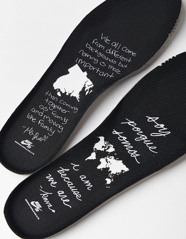 Nike SB 'Bronx Girls' Dunk Low Pro QS Skate Shoes - Black/White-Challenge Red-Total Orange