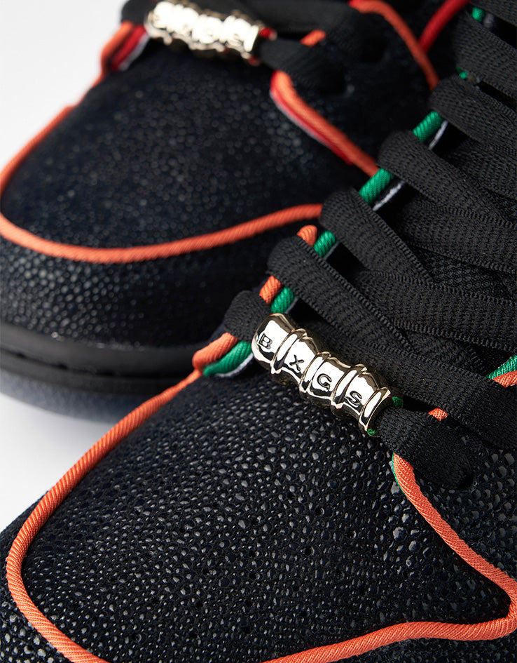 Nike SB 'Bronx Girls' Dunk Low Pro QS Skate Shoes - Black/White-Challenge Red-Total Orange