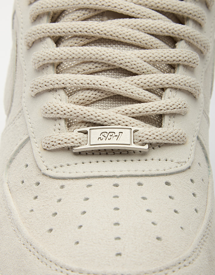 Nike SB Air Force 1 Skate Shoes - Lt Orewood Brn/Lt Orewood Brn-White