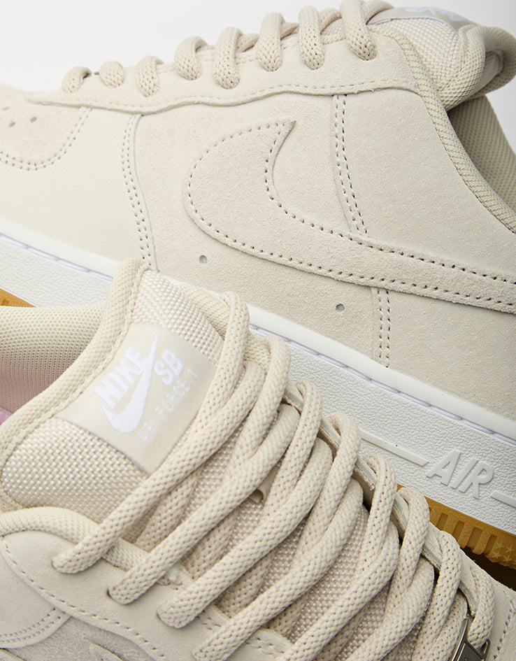 Nike SB Air Force 1 Skate Shoes - Lt Orewood Brn/Lt Orewood Brn-White