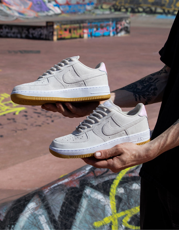 Nike SB Air Force 1 Skate Shoes - Lt Orewood Brn/Lt Orewood Brn-White