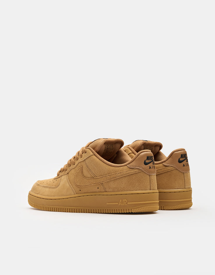 Nike SB Air Force 1  Skate Shoes - Flax/Flax-Black-Gum Light Brown