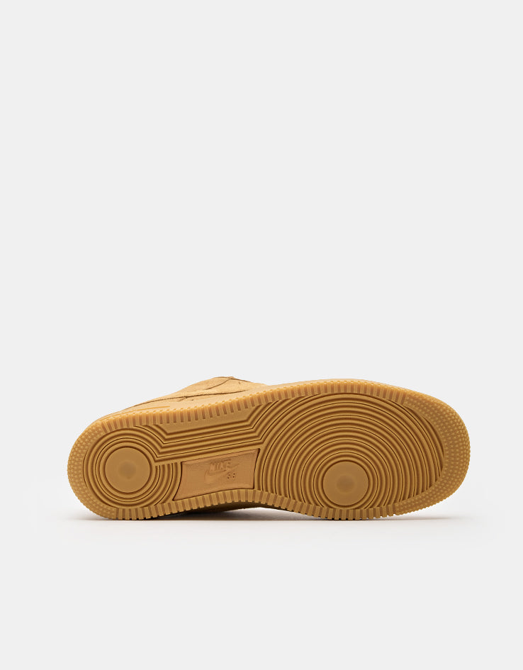 Nike SB Air Force 1  Skate Shoes - Flax/Flax-Black-Gum Light Brown