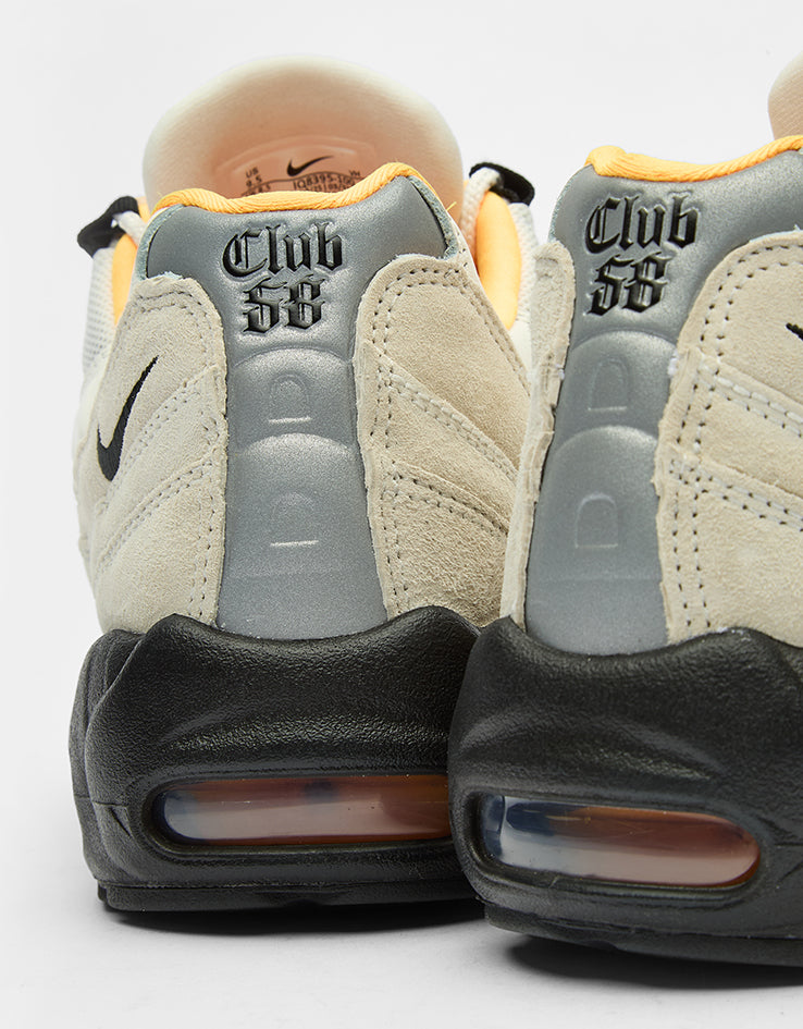 Nike SB Air Max 95 WC Skate Shoes - Sail/Black-Laser Orange