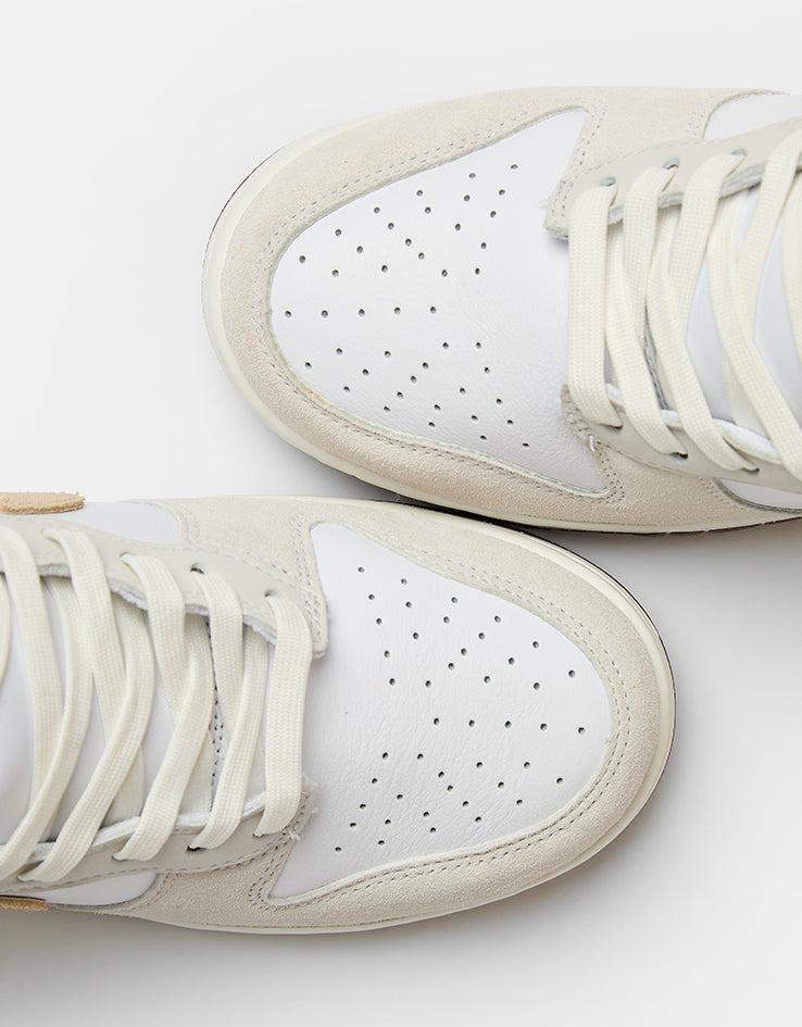 Nike SB 'Beyond' Dunk High Pro QS Skate Shoes - White/Ivory-Sand Dune-Blue/Void