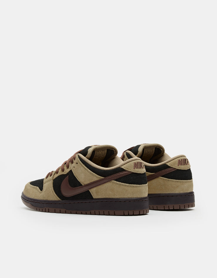 Nike SB Dunk Low Pro Skate Shoes - Filbert/Lt Chocolate-Black-Burgundy