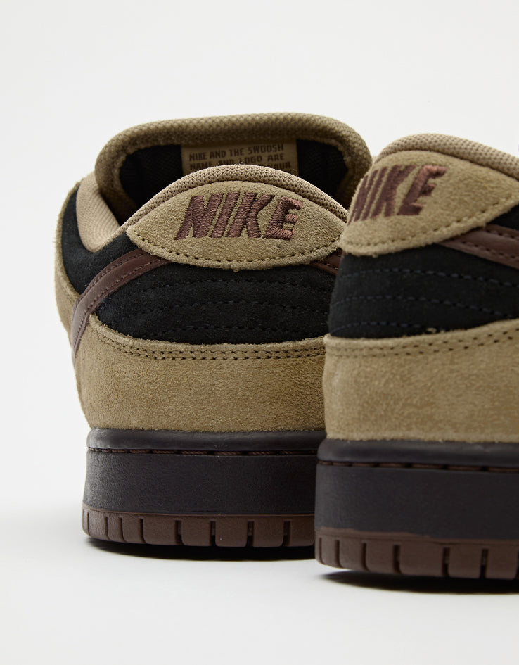 Nike SB Dunk Low Pro Skate Shoes - Filbert/Lt Chocolate-Black-Burgundy