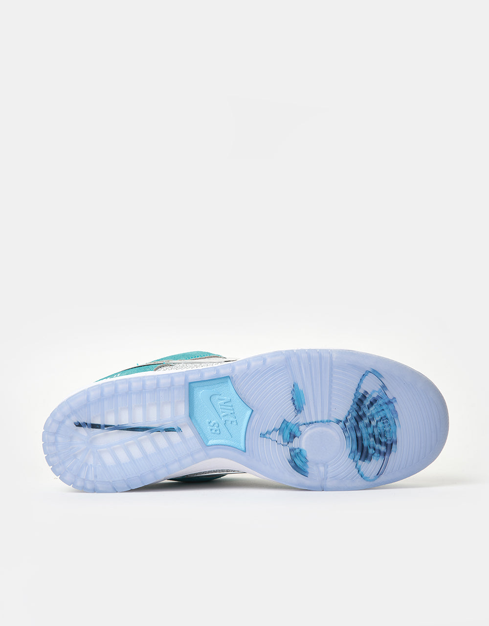 Nike SB 'April' Dunk Low Pro QS Skate Shoes - Racer Blue/Metallic Silver-White