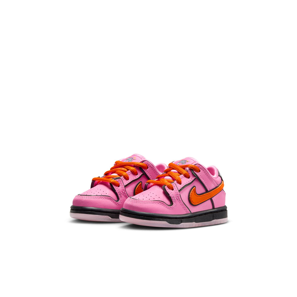 Nike SB x Powerpuff Girls 'Blossom' Dunk Low Pro QS TD Skate Shoes - Lotus Pink/Magma Orange-Orange