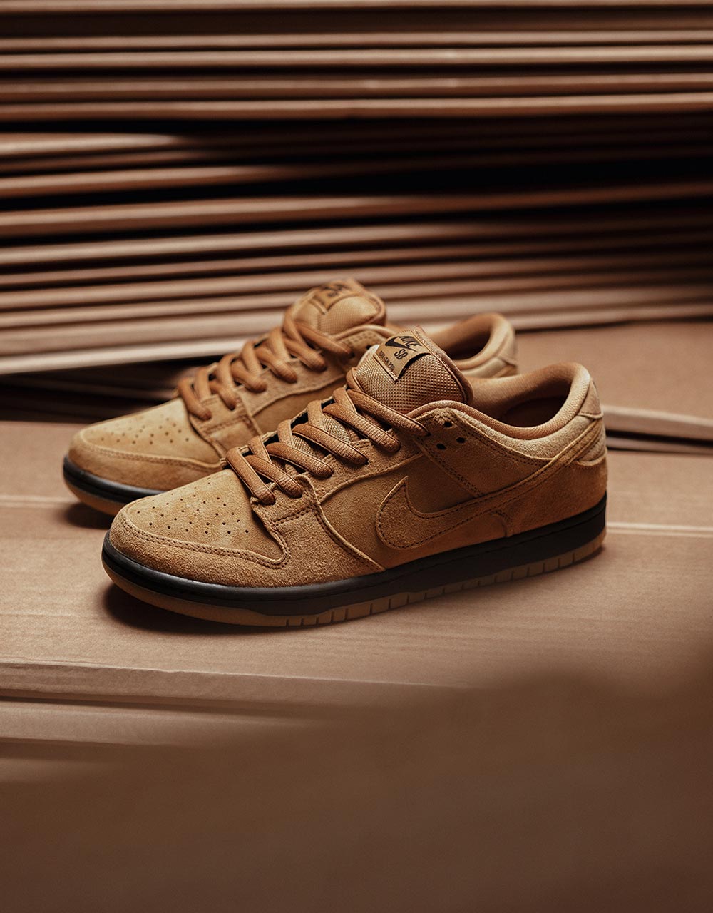 Nike SB 'Wheat' Dunk Low Pro Flax/Flax-Flax-Baroque Brown-Gum Lt