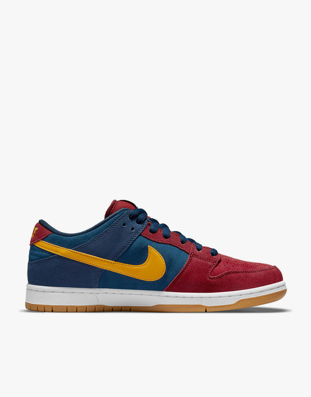 Nike SB 'Barcalona' Dunk Low Pro Skate Shoes - Navy/University Gold-Gym Red-Court Blue