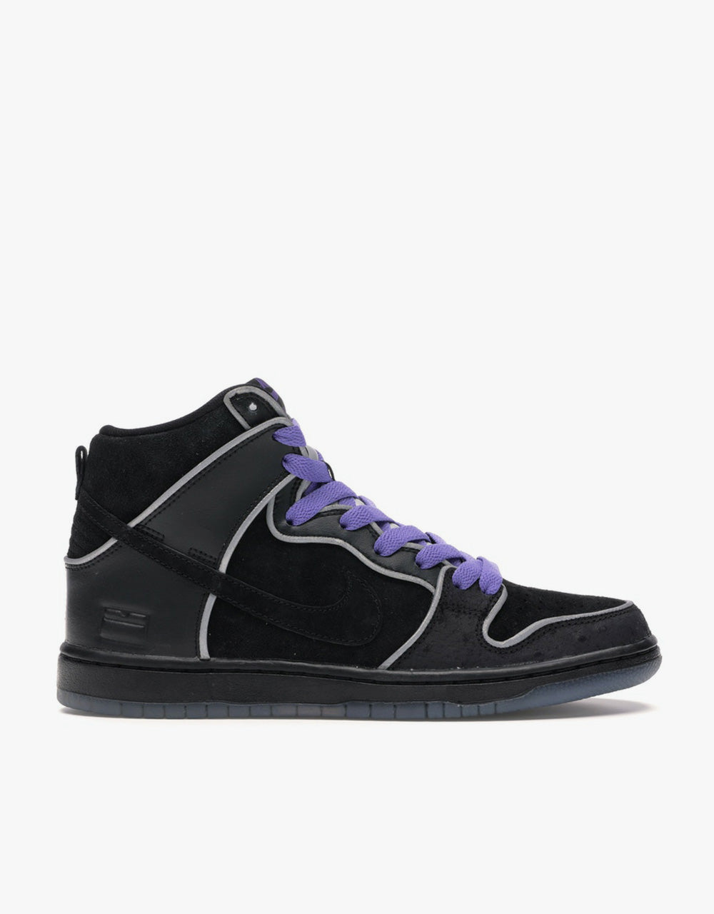 Nike SB Dunk High Premium Skate Shoes - Black/Black Wht-Purple Haze