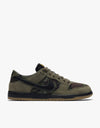Nike SB Zoom Dunk Low Pro Skate Shoes - Medium Olive/Black-Gum