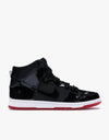 Nike SB Zoom Dunk High TR Skate Shoes - Black/Black-White-Varsity Red