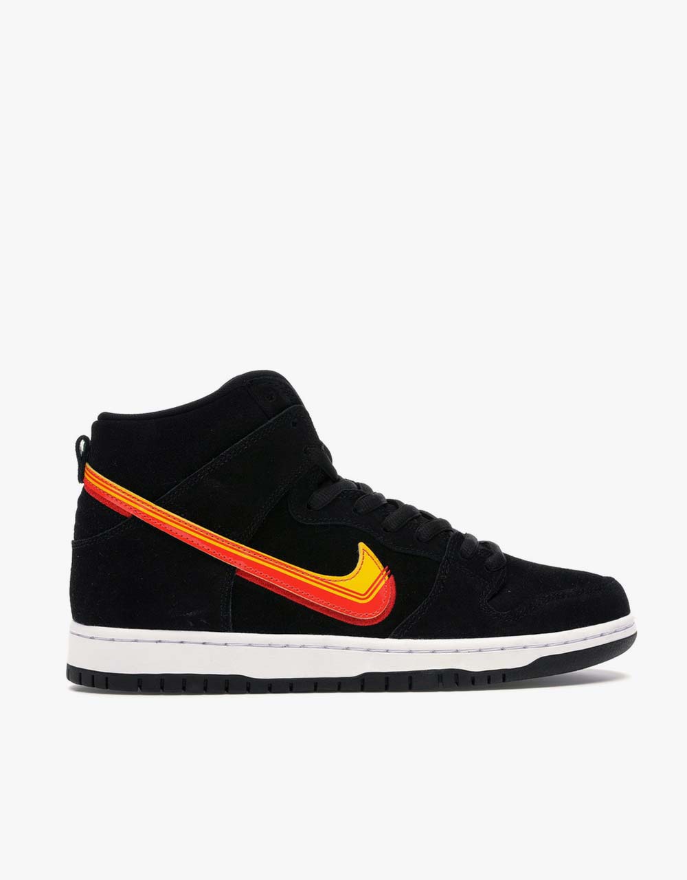 Nike SB Dunk High Pro Skate Shoes - Black/University Gold-Team Orange