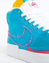 Nike SB Zoom Blazer Mid Edge Skate Shoes - Laser Blue/Watermelon-University Gold