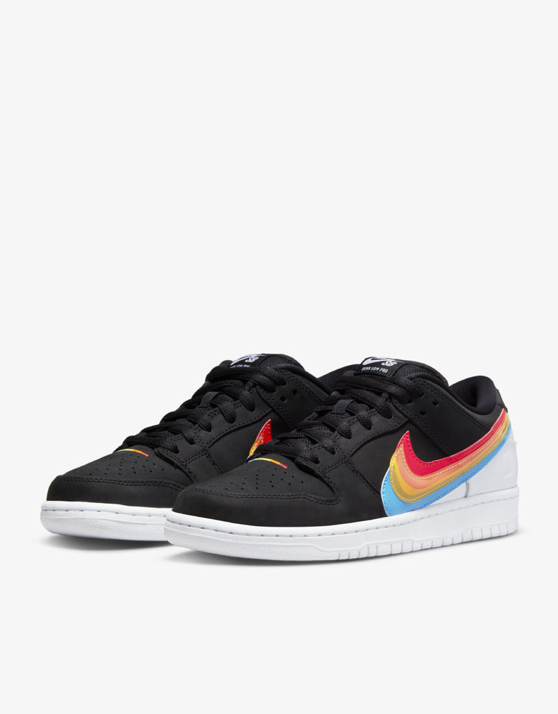 Nike SB Dunk Low Pro QS Skate Shoes - Black/Black-White – Route