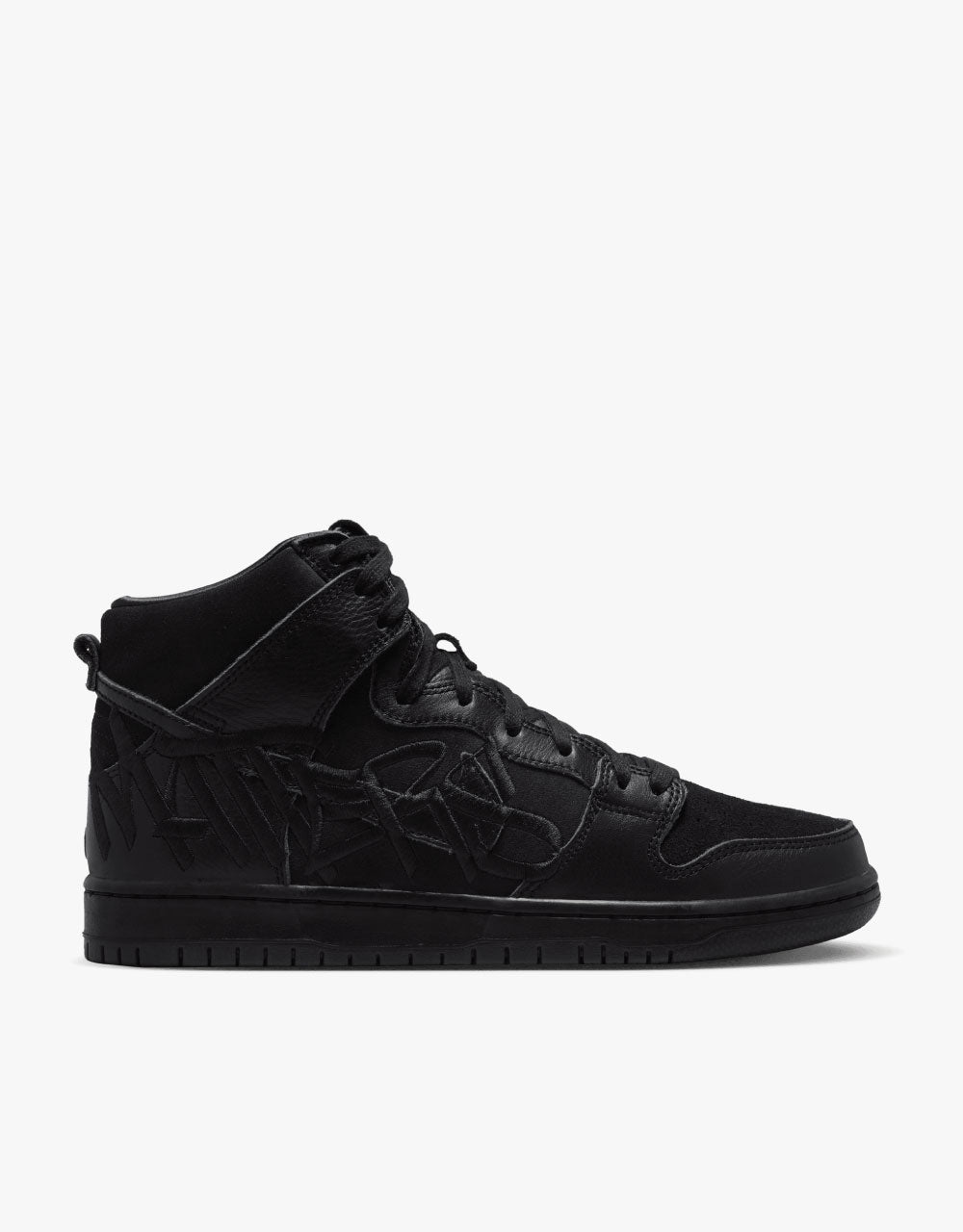 Nike SB 'Faust' Dunk High Pro QS Skate Shoes - Black/Black