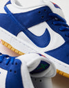 Nike SB 'Dodgers' Dunk Low Pro Premium Skate Shoes - Deep Royal Blue/Deep Royal Blue-White