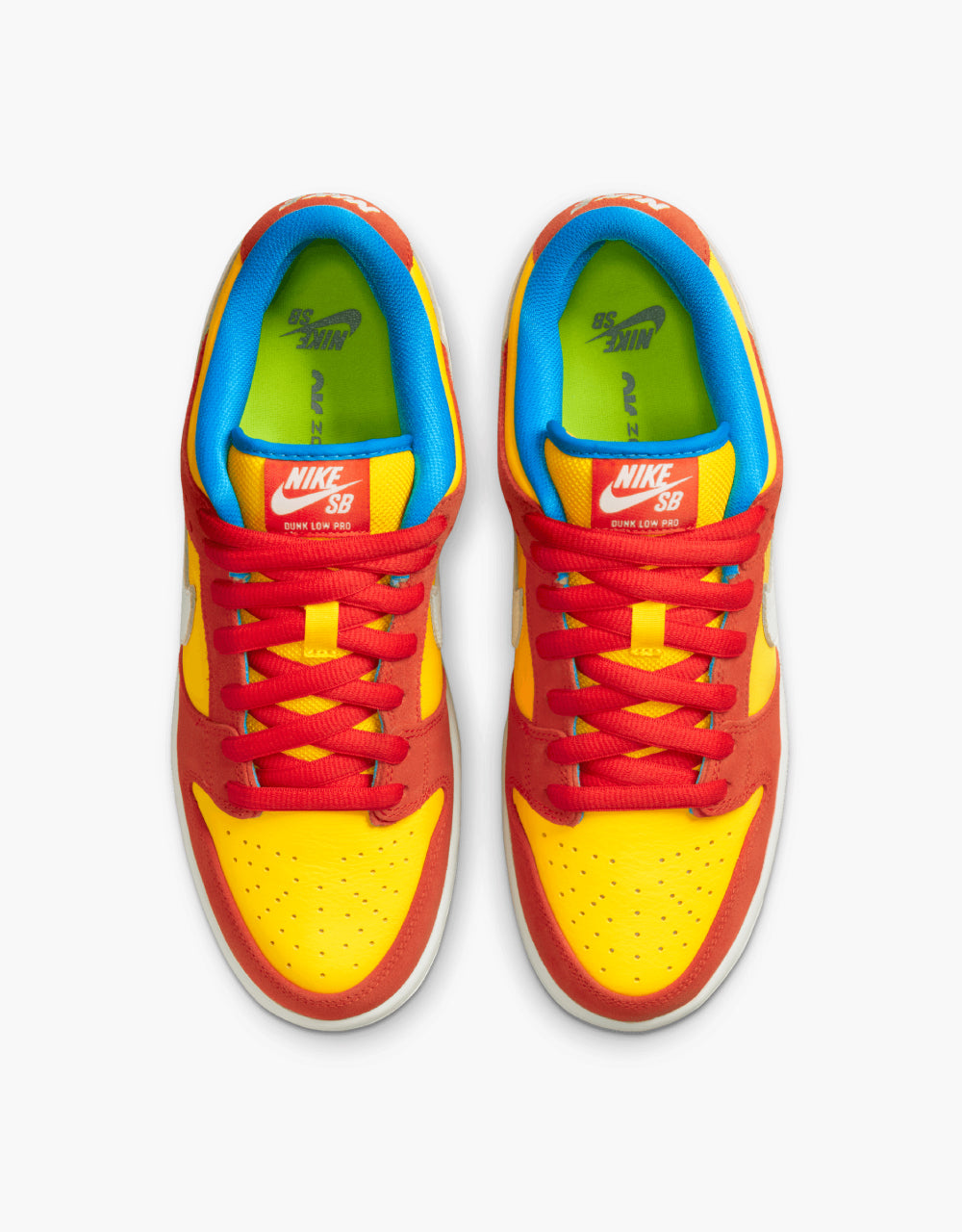 Nike SB 'Bart' Dunk Low Pro Skate Shoes - Habanero Red/White-Blue Hero